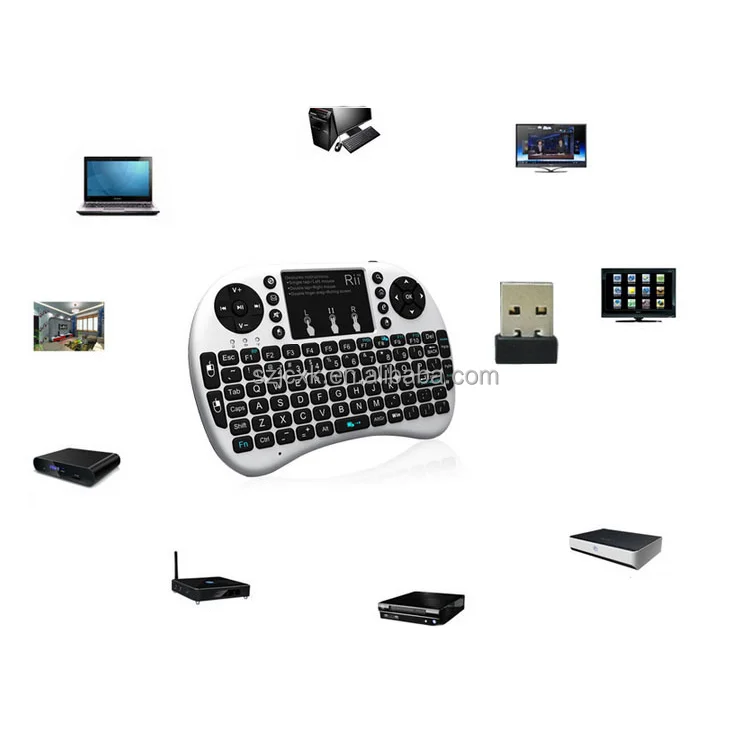 
New design Rii 8 2.4G Mini Wireless Keyboard with LED rii8 black Touchpad for computer,Mobile phone,TV box and PTV 