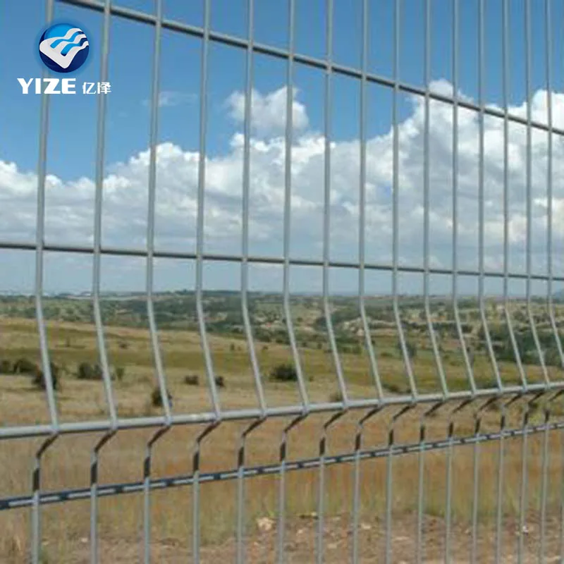 Green vinyl coated welded wire mesh fence in poland