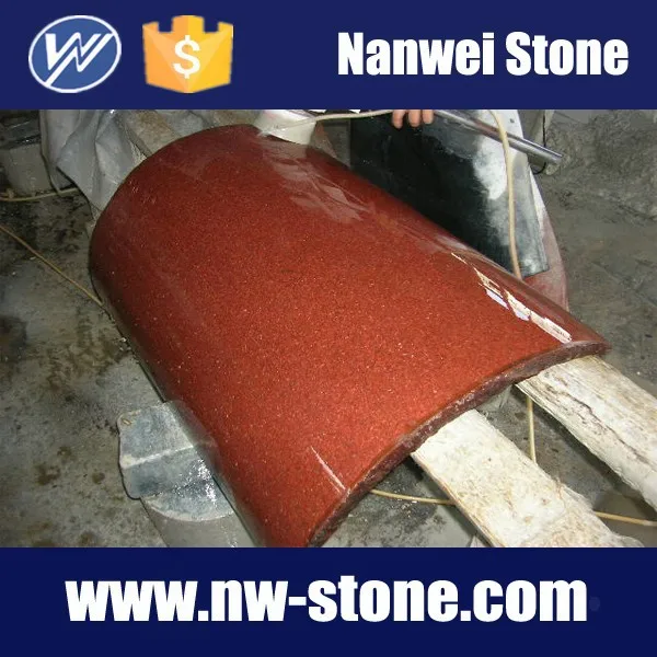 Китай красный гранит изогнутые пластины для рим колонны или