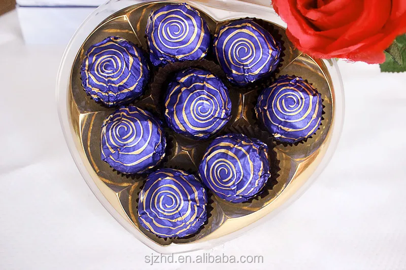 Factory printed colorful embossed food grade gold aluminum foil for chocolate candy wrapper