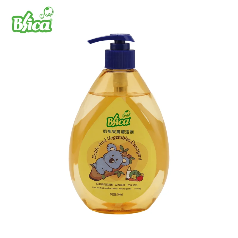 Factory Supply Remove Bacteria Fruit and Vegetable Cleaners Liquid 3 Years 15000 Bottles Sustainable 37.5*28*23cm 500ml PE