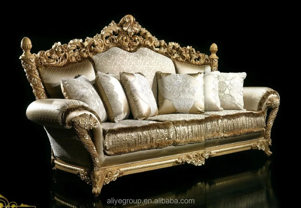 Luxury italian living room set hand carved sofa set antique baroque european furniture