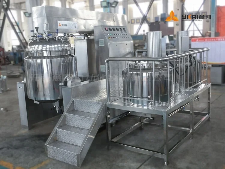 Large scale stainless steel type automatic homogenizier mixer vacuum homogenizing emulsifier emulsifying mixer