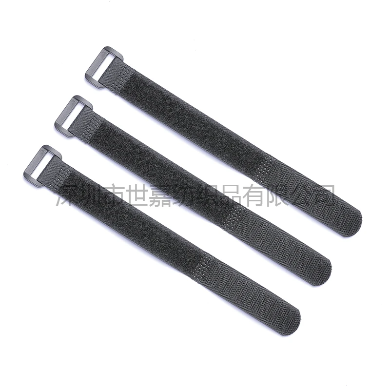 Reusable hook and loop cable straps with plastic fasteners (logo can be customized  if needed)
