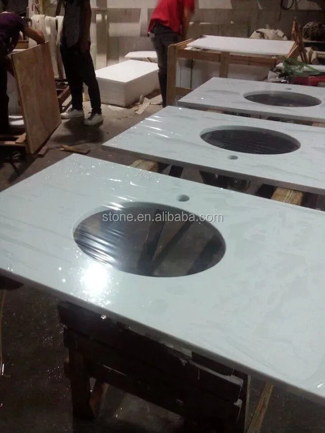 
Nano Crystallized White Glass Nanoglass Countertop Vanity Top 