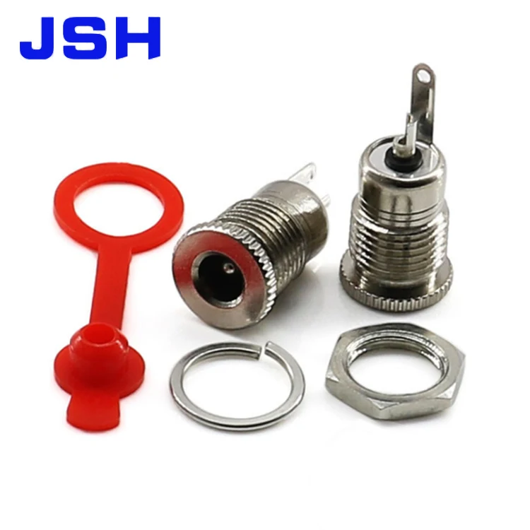 5,5 мм x 2,1 мм металлический разъем питания постоянного тока, гнездовой панельный разъем