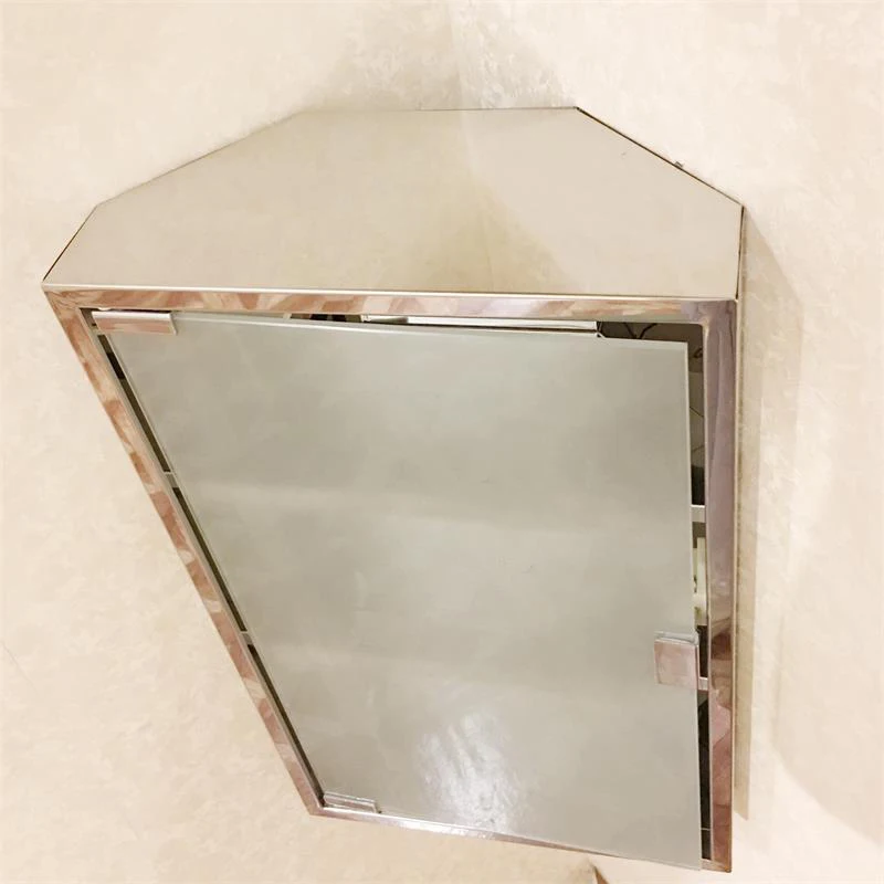 Factory supply stainless steel Corner Cabinet 12 X 20 in mirrored corner storage cabinet saving space for bathroom living room