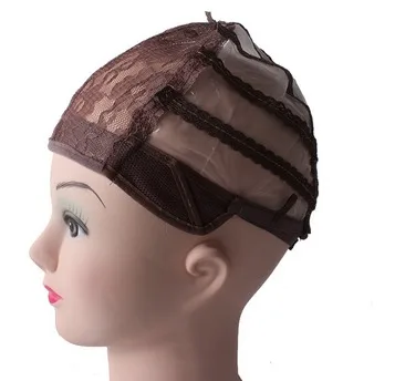 Base Black elastic mesh Wig Cap For Making Wigs Stretch Adjustable with elastic Straps Wig weave Caps