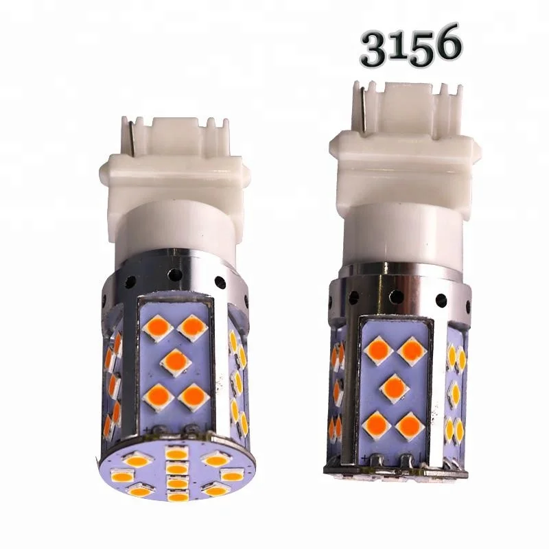 18W T25 3156 LED Bulb P27W 35 SMD 3030 LED 1.5A Auto Reverse Backup Stop Lights Rear Turn Signal Lights No Hyper Flash 12V-18V