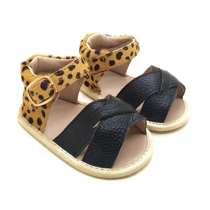 
 Новейший производитель, обувь для малышей, детские сандалии с леопардовым принтом конского волоса   (60642739930)