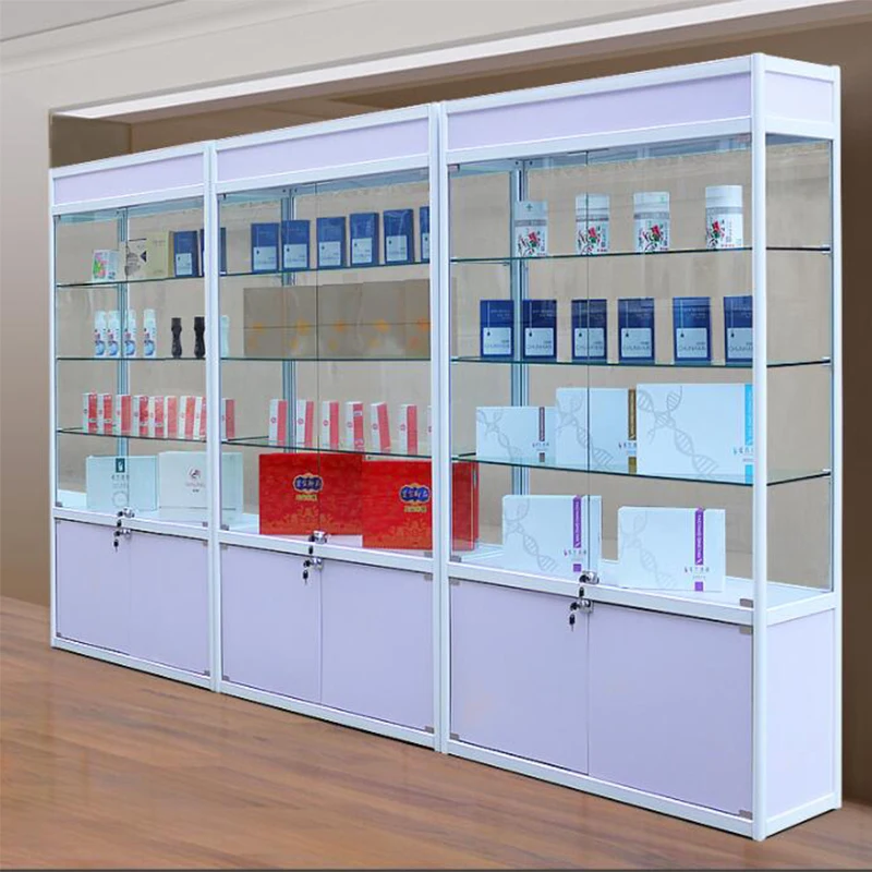 LIGHTING cosmetics shop interior design with cosmetics cabinet