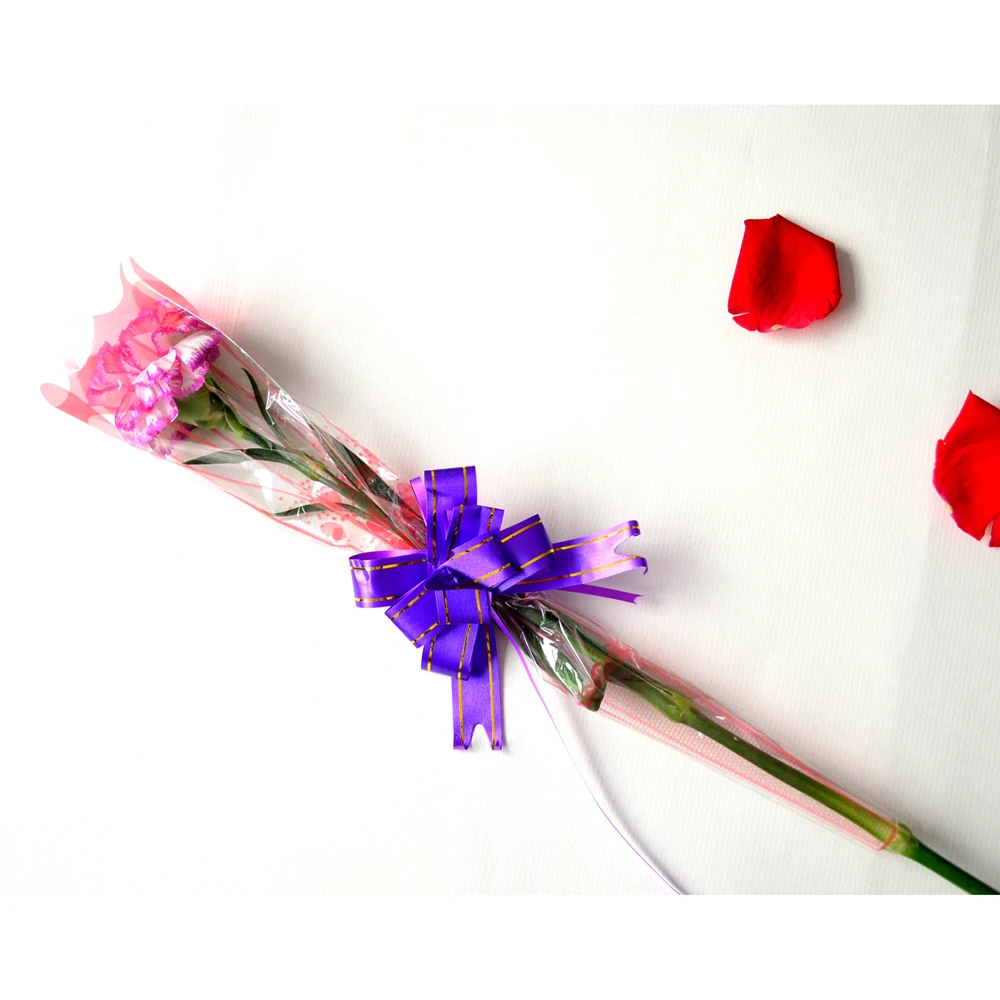 hot sale New Design Custom Logo Printed opp clear package bag Flower Sleeve