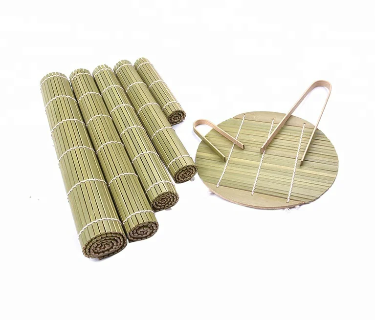 
2021 высококачественный японский Бамбуковый Коврик для суши с естественным цветом 24*24 см 