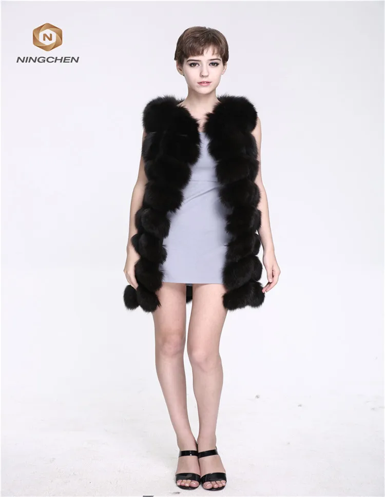 Newest design popular real fox fur woman winter jacket Blue Fox Fur Overcoat Jacket Women Genuine Fur Coat