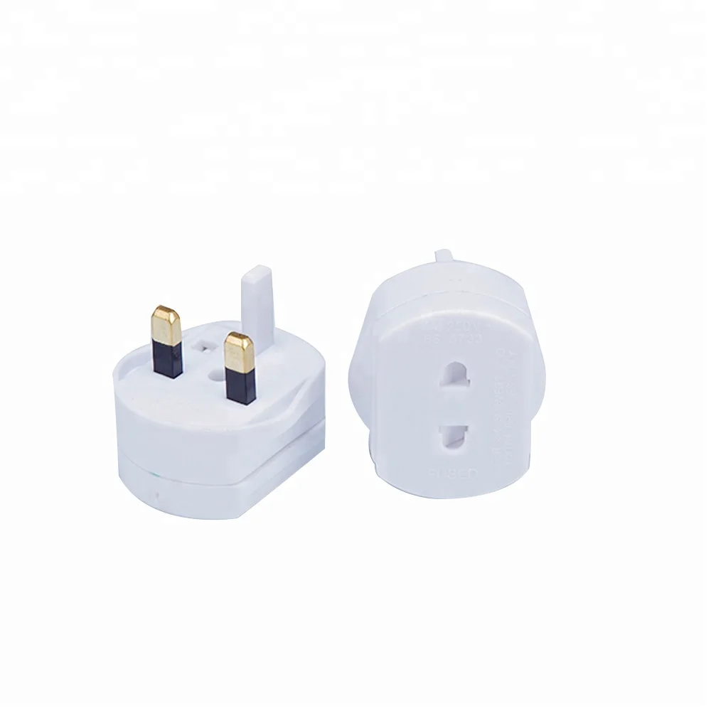 Shaver Adapter Plug US EU 2 Pin to 3 Pin UK 1A Fused Electric Toothbrush Travel Adaptor Socket