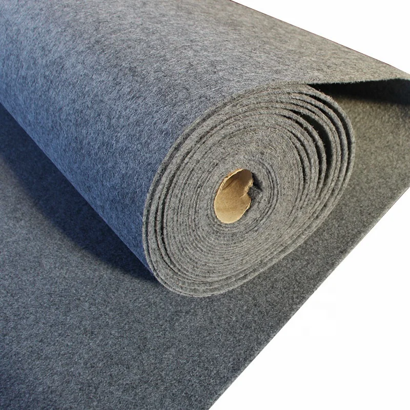 100% polyester needle punched Wedding event red carpet Machine made non-woven plain velour carpet