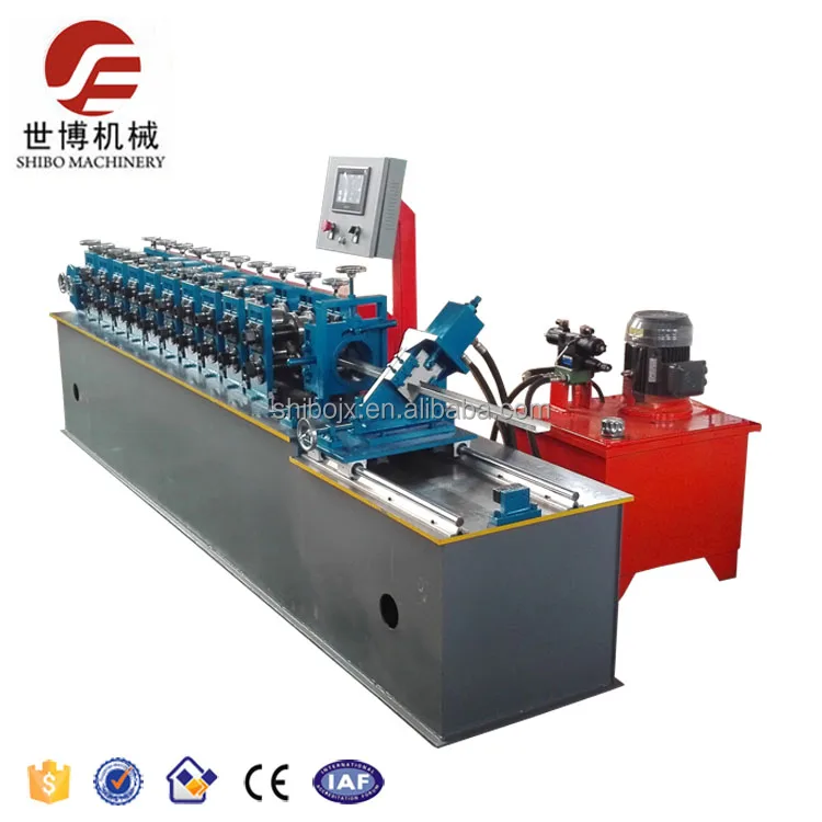 Omega Profile Roll Forming Machine C U Purlin Channel Truss Furring Cold Forming Machine