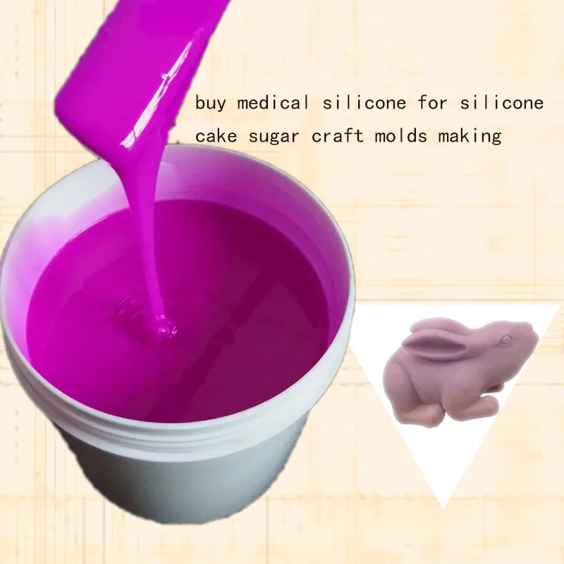 Buy food grade liquid silicone rubber for silicone cake sugar craft molds making Hong Lian brand silicon