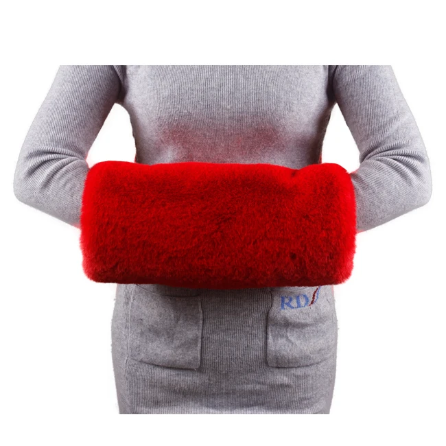 
The Latest Multi Color sky blue Warm Arms Faux Fur Hand Warmer Muffs 