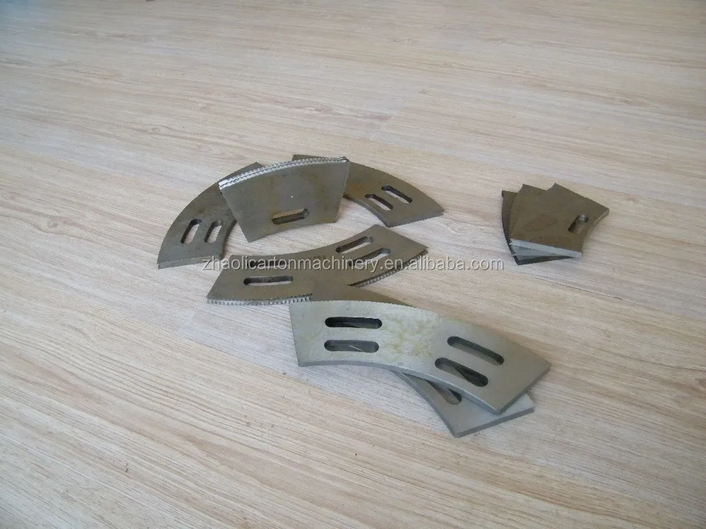 Arc-shaped high speed steel serrated corrugated slotting knives for carton box