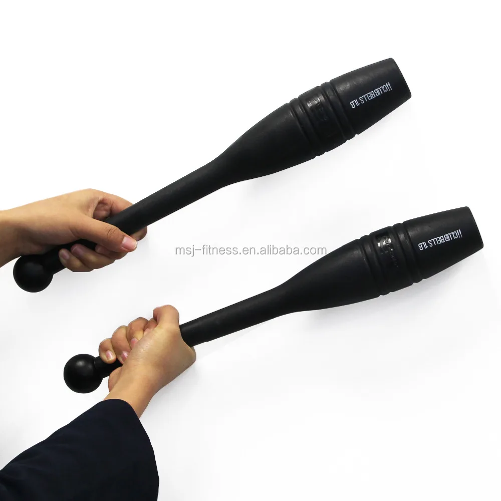 China Gym Training Black Steel Indian Clubbell Maceball for Bodybuilding
