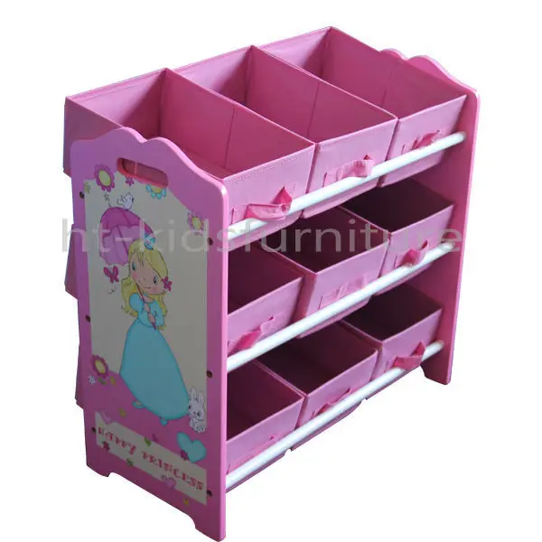 55.5x37x(H)33.5cm E1 MDF Easy Assembly Princess Style Pink Color Wooden Toy Box Wholesale, Personalized MDF Toy Storage Box