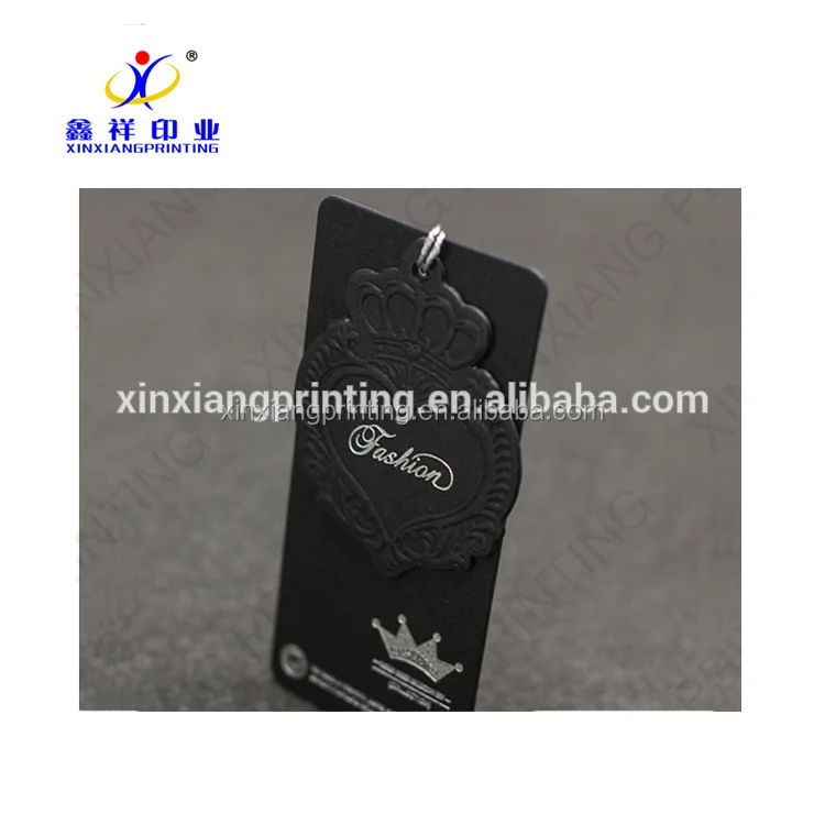 Бренд Жан Одежда Черный бумага бирка с индивидуальный дизайн