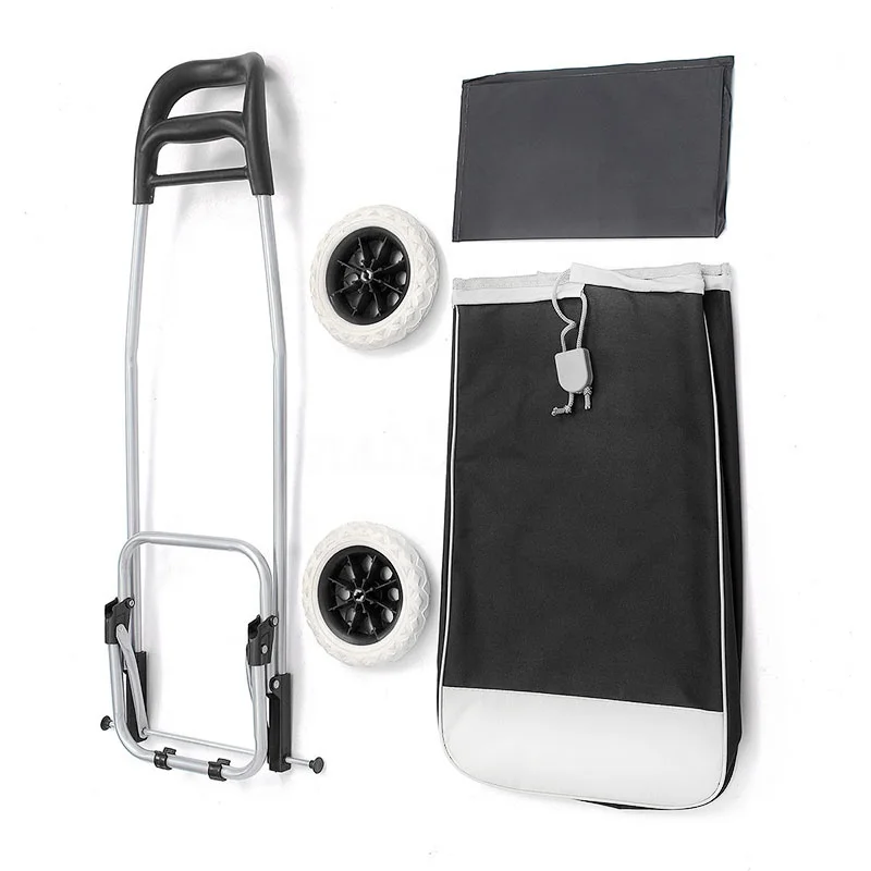 Hot selling oxford travel foldable trolley shopping bags shopping trolley bag with seat