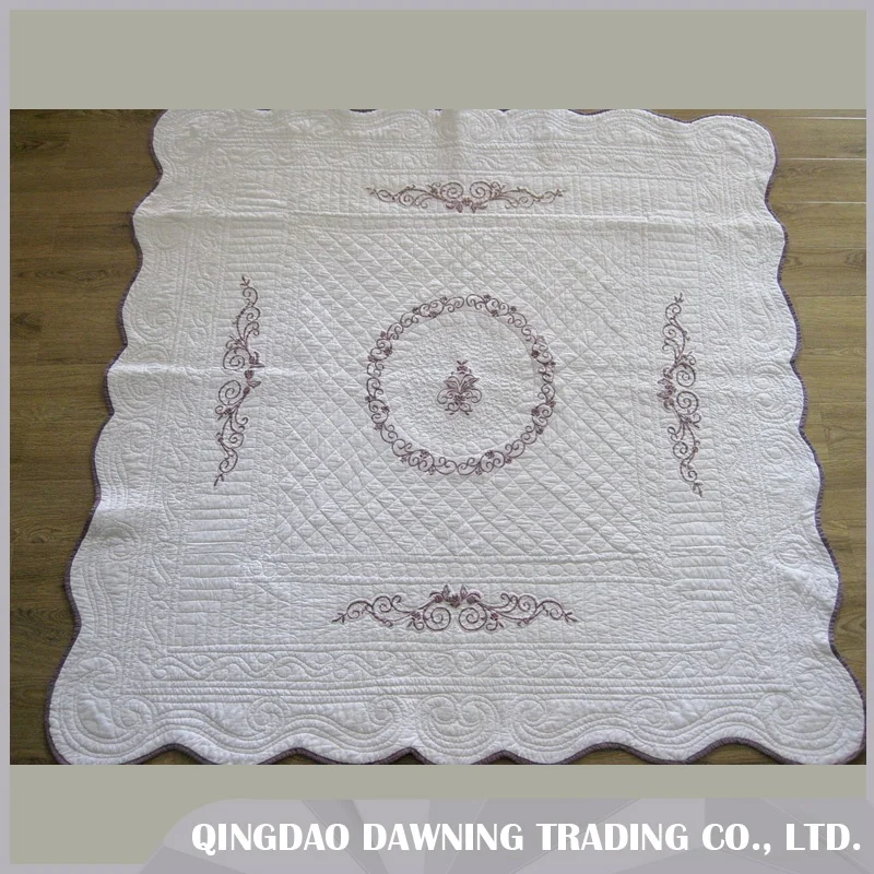 embroidery products factory direct sale cheap cotton bedding quilts Cotton coverlet