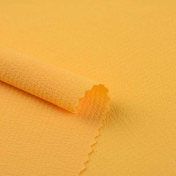 
Quality 100% Polyester Bubble Chiffon fabric for Lady fashion dresses 