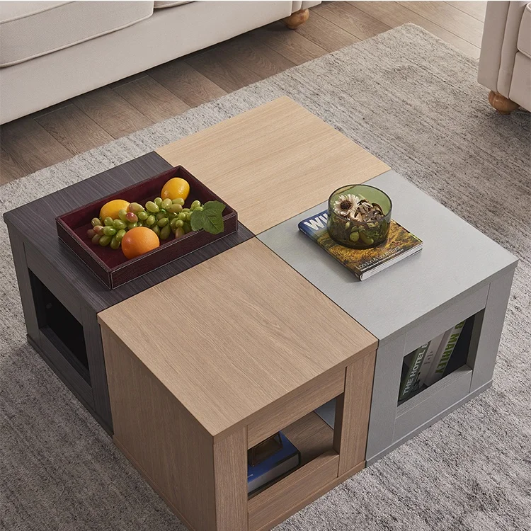 Новое поступление, кофейный столик из МДФ, 4 комплекта, центральный стол, мебель для гостиной