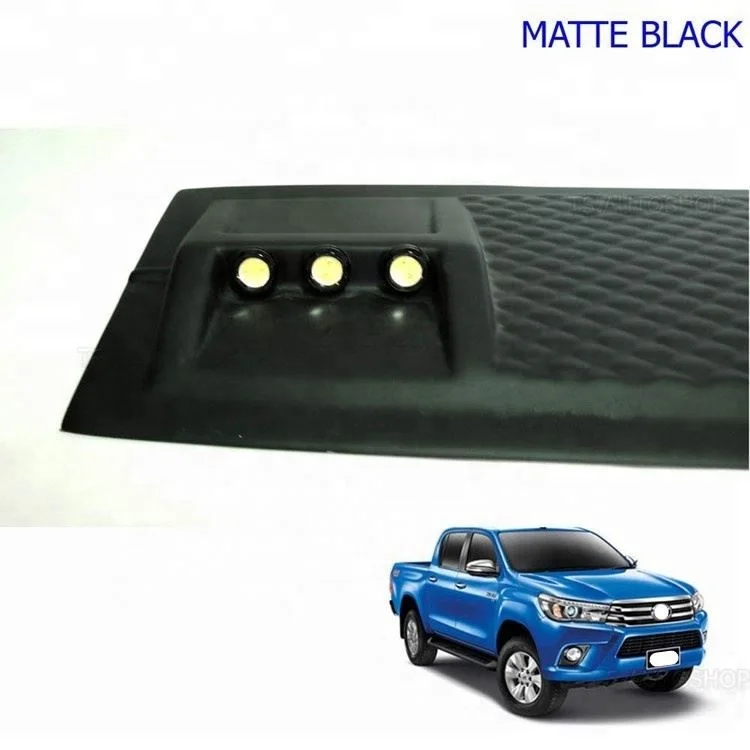LE-STAR 4X4 Matte Black LED top  Front Roof Spoiler For  Hilux Revo