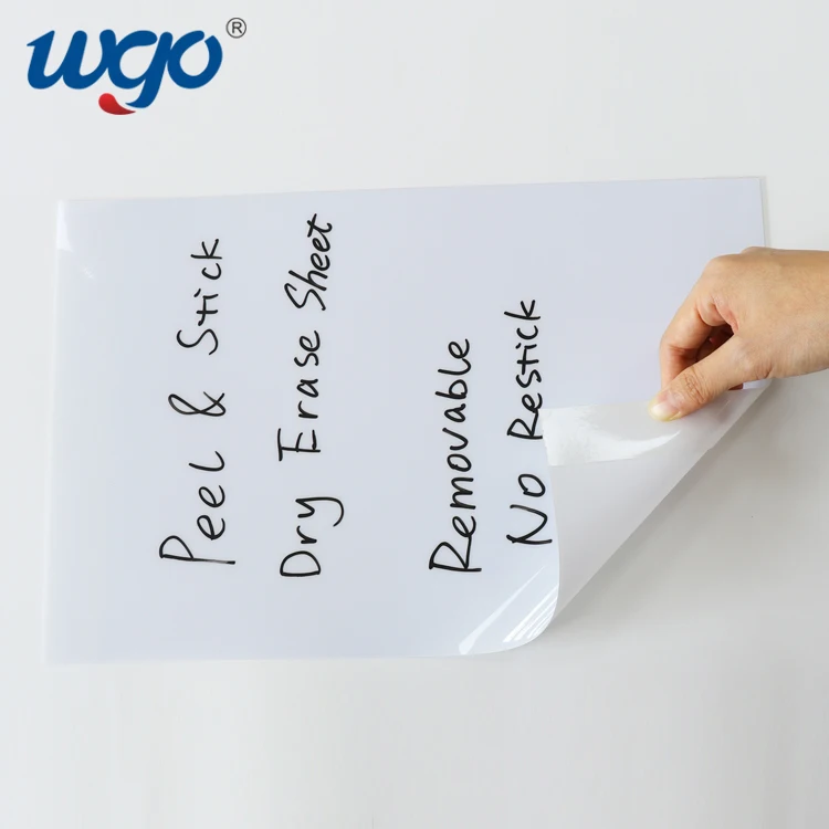 Harmless kids Dry Erasable Washable Self-sticky transparent  Removable Sign Board Hanging Message Memo  Drawing Writing Board