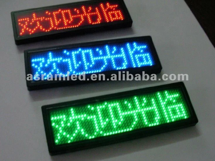 LED name tag, LED mini badge, LED Scrolling Message Name Badge
