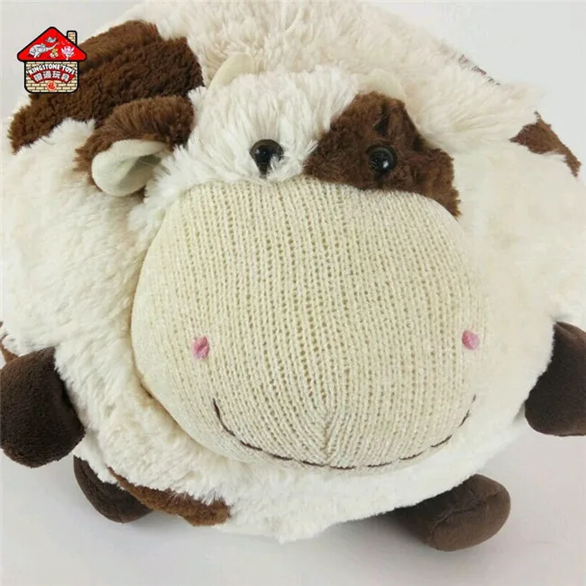 Soft PP cotton stuffed animal cow body pillows plush toy