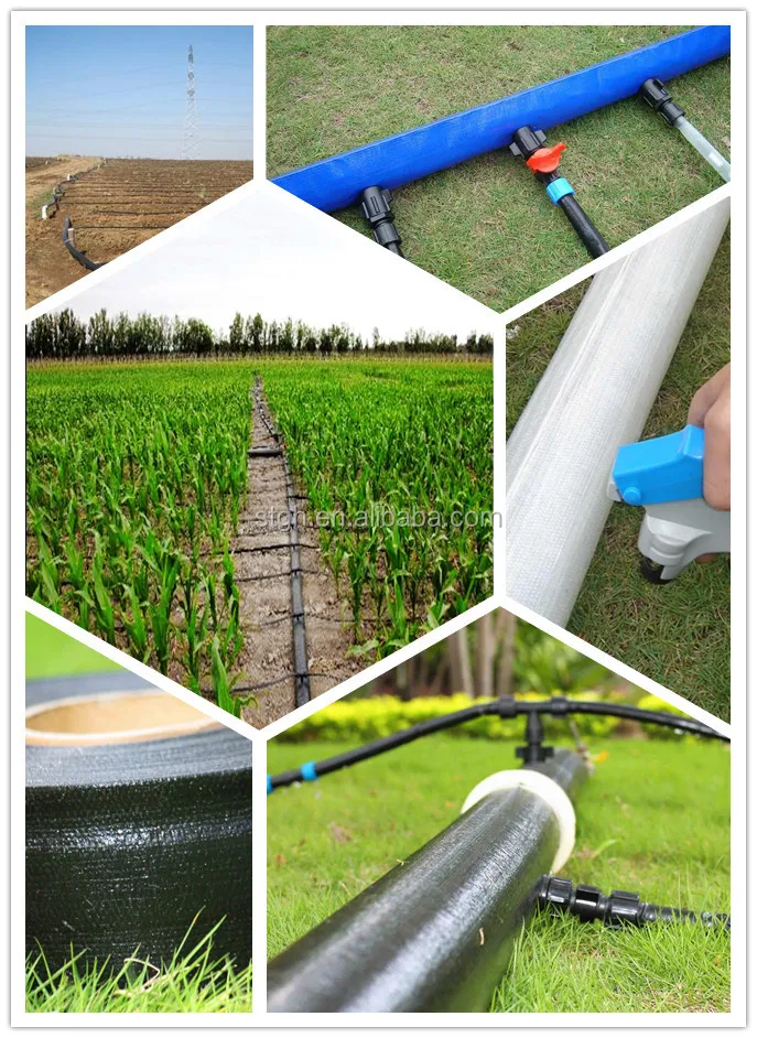 PVC/PE/PP irrigation drip tape irrigation lay flat hose