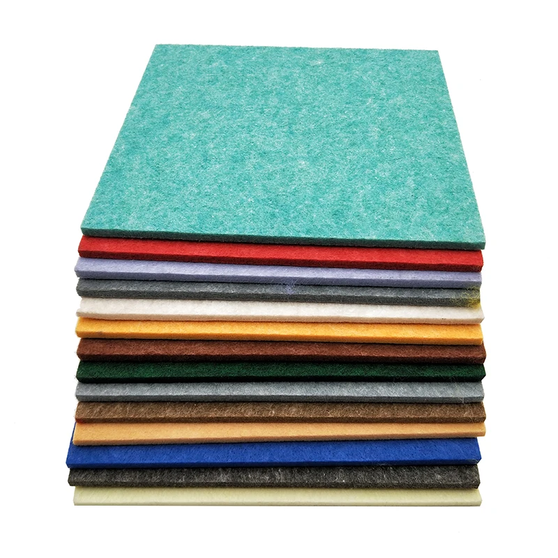 Fireproof polyester fiber acoustic wall panels soundproofing for home