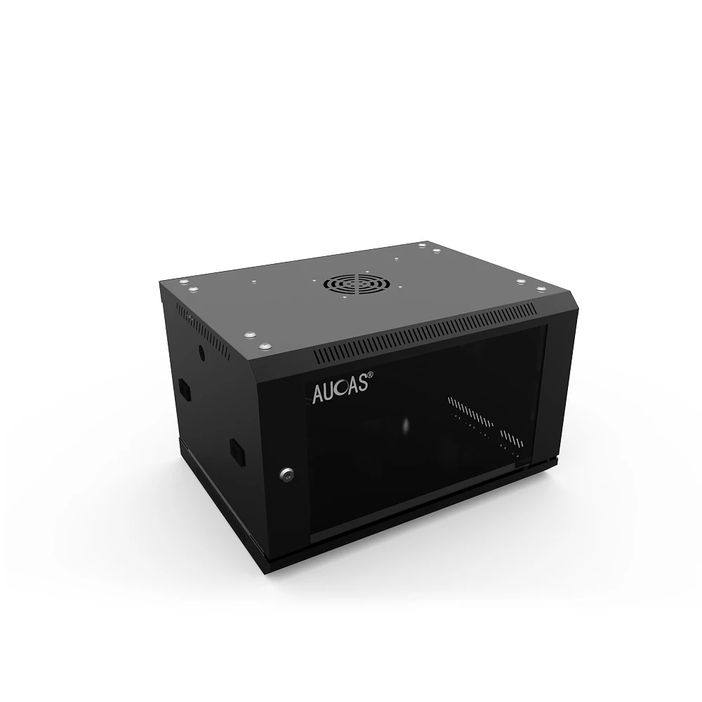 Высокое качество по лучшей цене, 9U стеклянный настенный сетевой шкаф, Двухсекционный шкаф