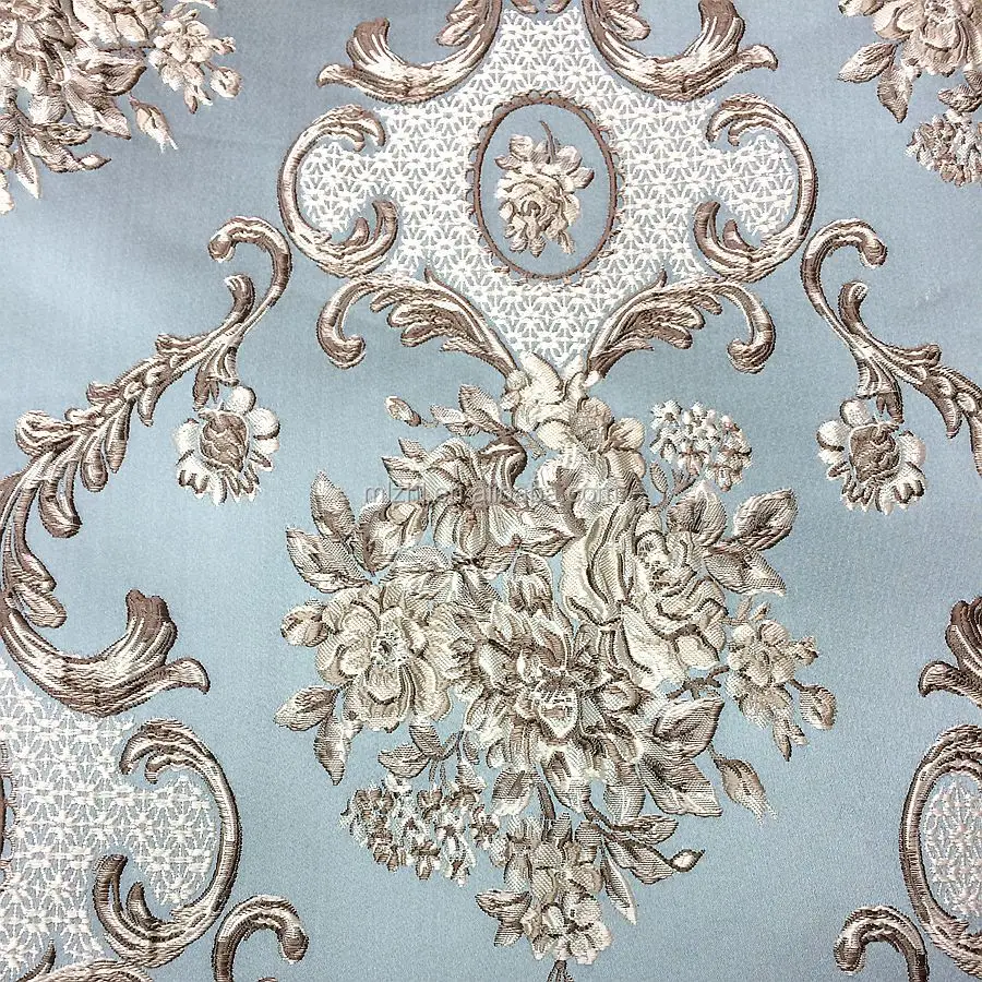 High quality fabric with high density satin 3D embossed jacquard fabrics with wide width