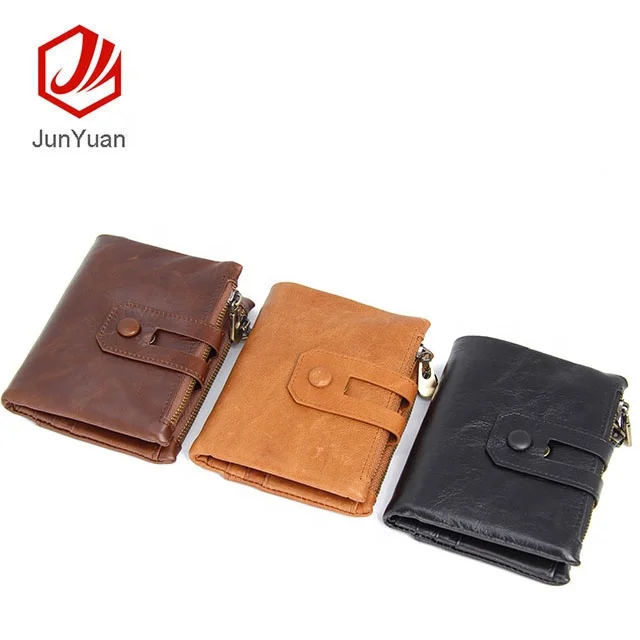 
JUNYUAN Waterproof RFID Men Purse Genuine Leather Men Wallet For Business 