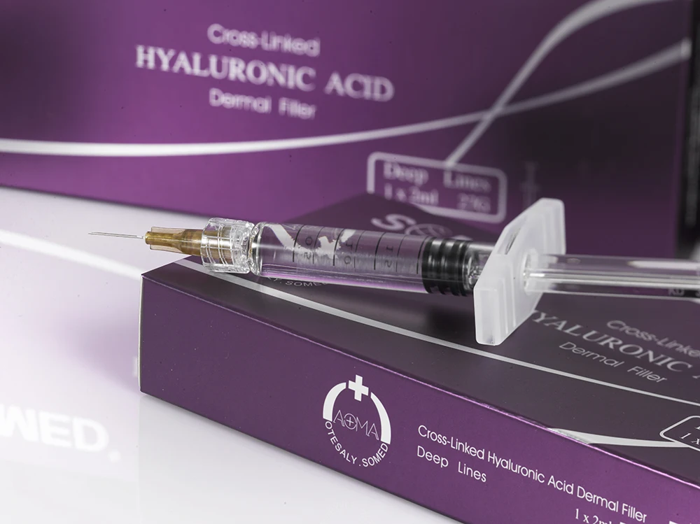 
Somed Deep Line Hyaluronic Acid Filler 2 ml with BD syringe Injectable Dermal Filler for Nose Jawline Cheek Chin 