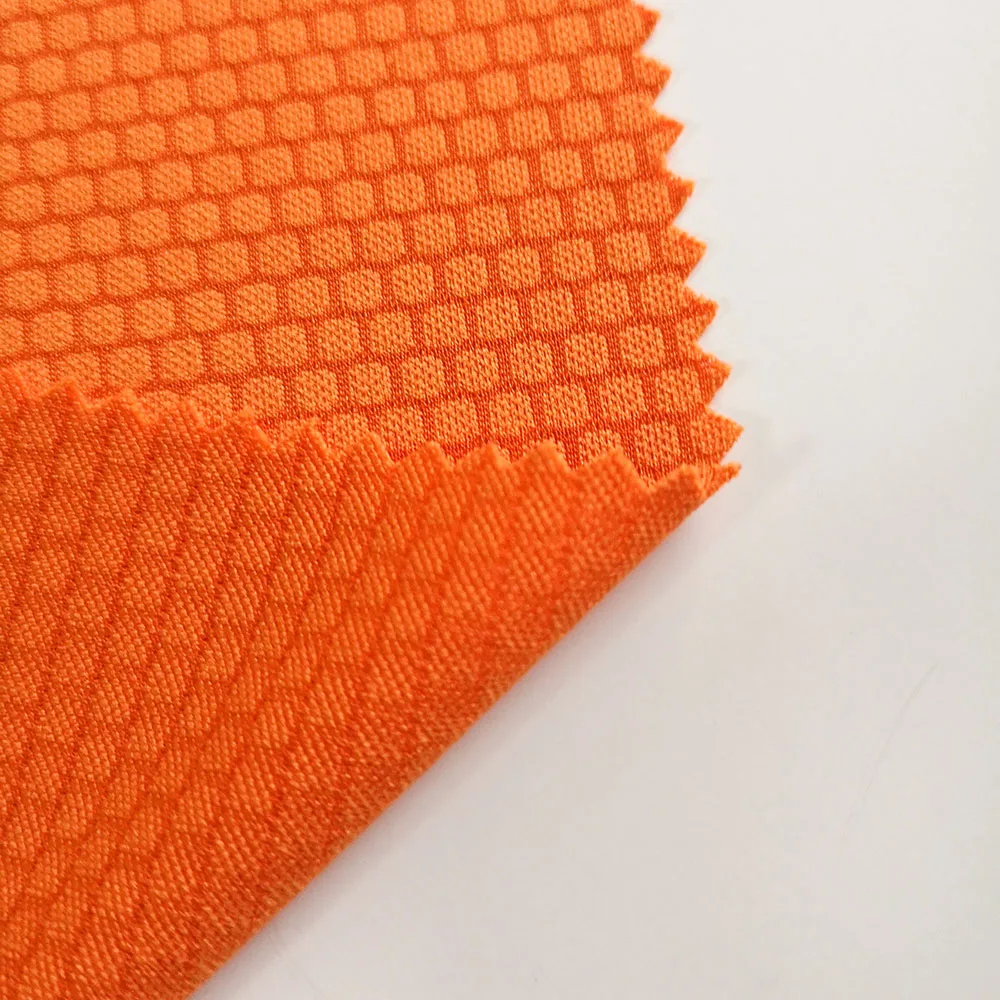 Wholesaler bright 75D lightweight mesh football fabric knitted for rugby cloth RTS PS1Y06