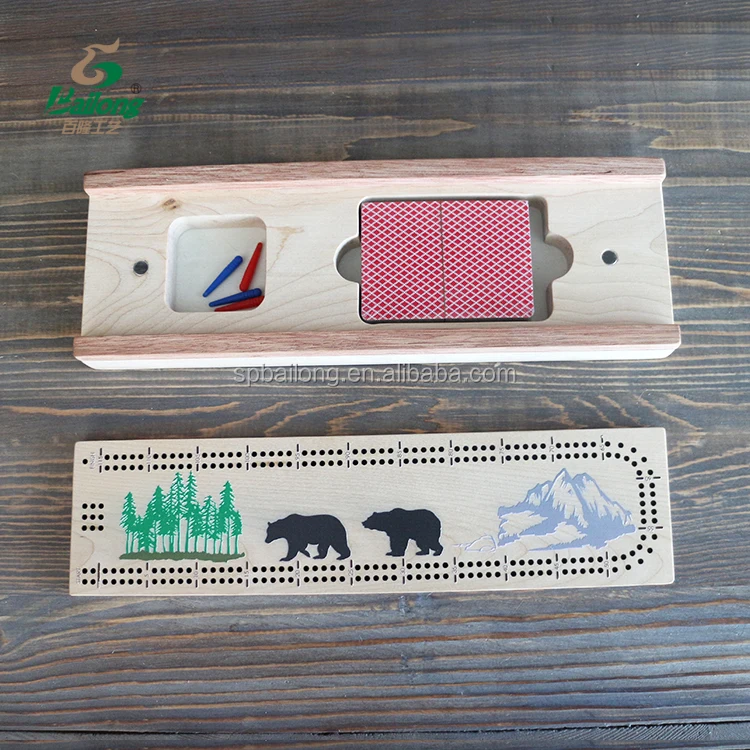 Professional factory kids adult gift score wooden cribbage set board game