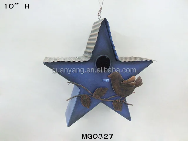 Metal Hanging Birdhouse Bird Cages Bird Hotel Red Garden Decoration Pet Cages, Carriers & Houses Sustainable Bird Feeder Ladydug