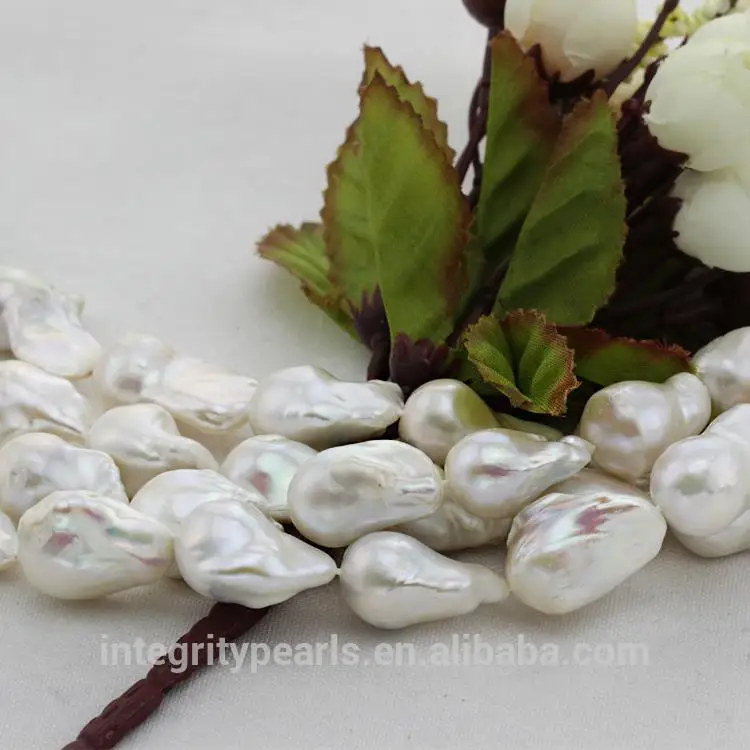 15mm AA grade very nice wholesale big size fireball nucleated baroque freshwater pearls