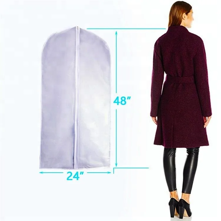 Воздухопроницаемый Прозрачный чехол для одежды на молнии оптом