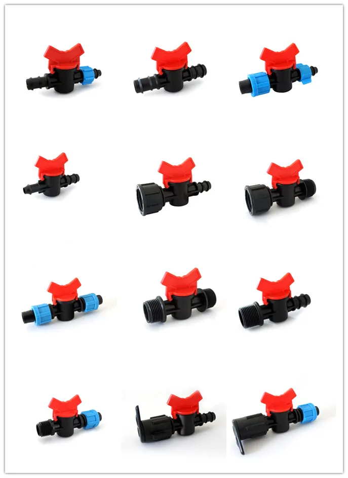 easy connect plastic drip irrigation tape pipe hose fitting valve connector