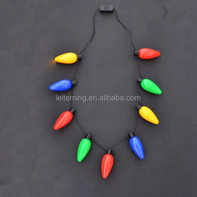 Classic Party Flashing necklace Jumbo bulb Christmas led necklace for party