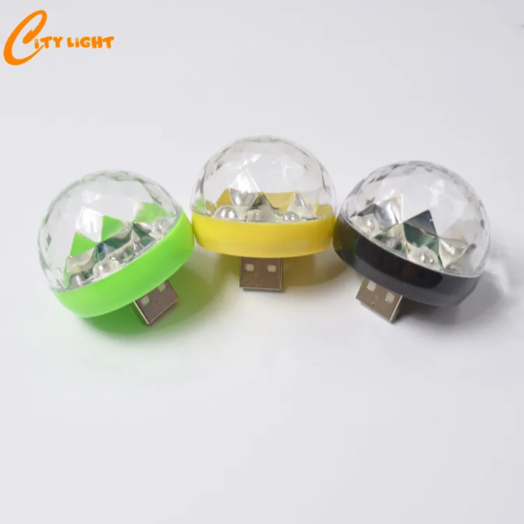 Sound Control rgb Colors USB LED Small Magic Ball for phone