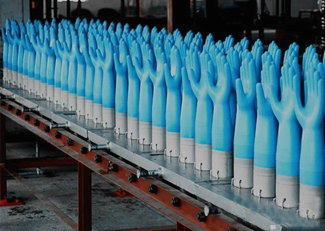 
China Zhangjiagang fully automatic latex glove machine 